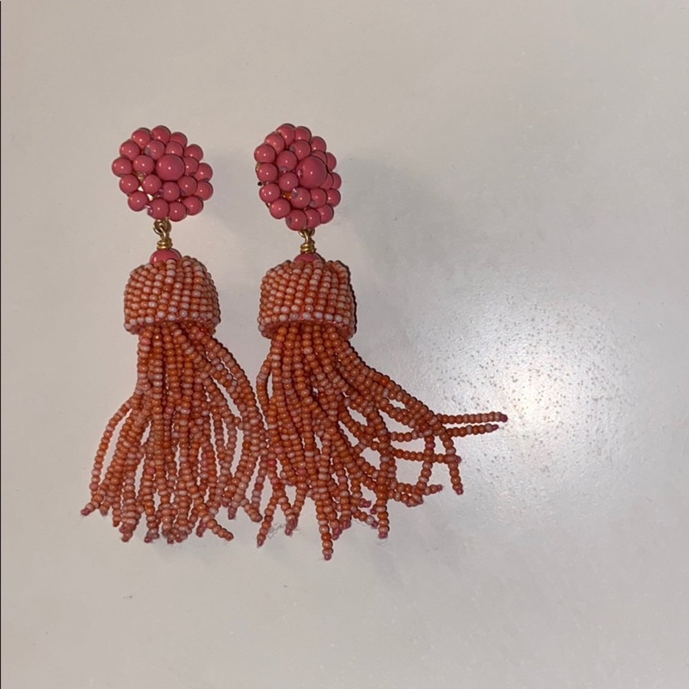 Tuckernuck- Conch Coral Tassel Earrings
